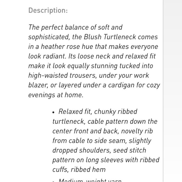 Cabi Blush Turtle Neck - Picture 5 of 5